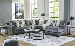  																			Larkstone Pewter Sectional - 4 Pc.
																		 