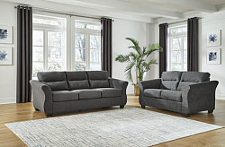  																			Miravel Gunmetal Living Room Set - ...
																		 