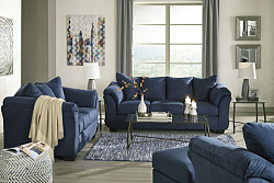  																			Darcy Blue Living Room Set - 2 Pc.
																		 