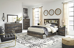  																			Drystan Queen Bookcase Bed Room Set...
																		 