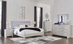  																			Zyniden Silver Queen Bed Room Set -...
																		 